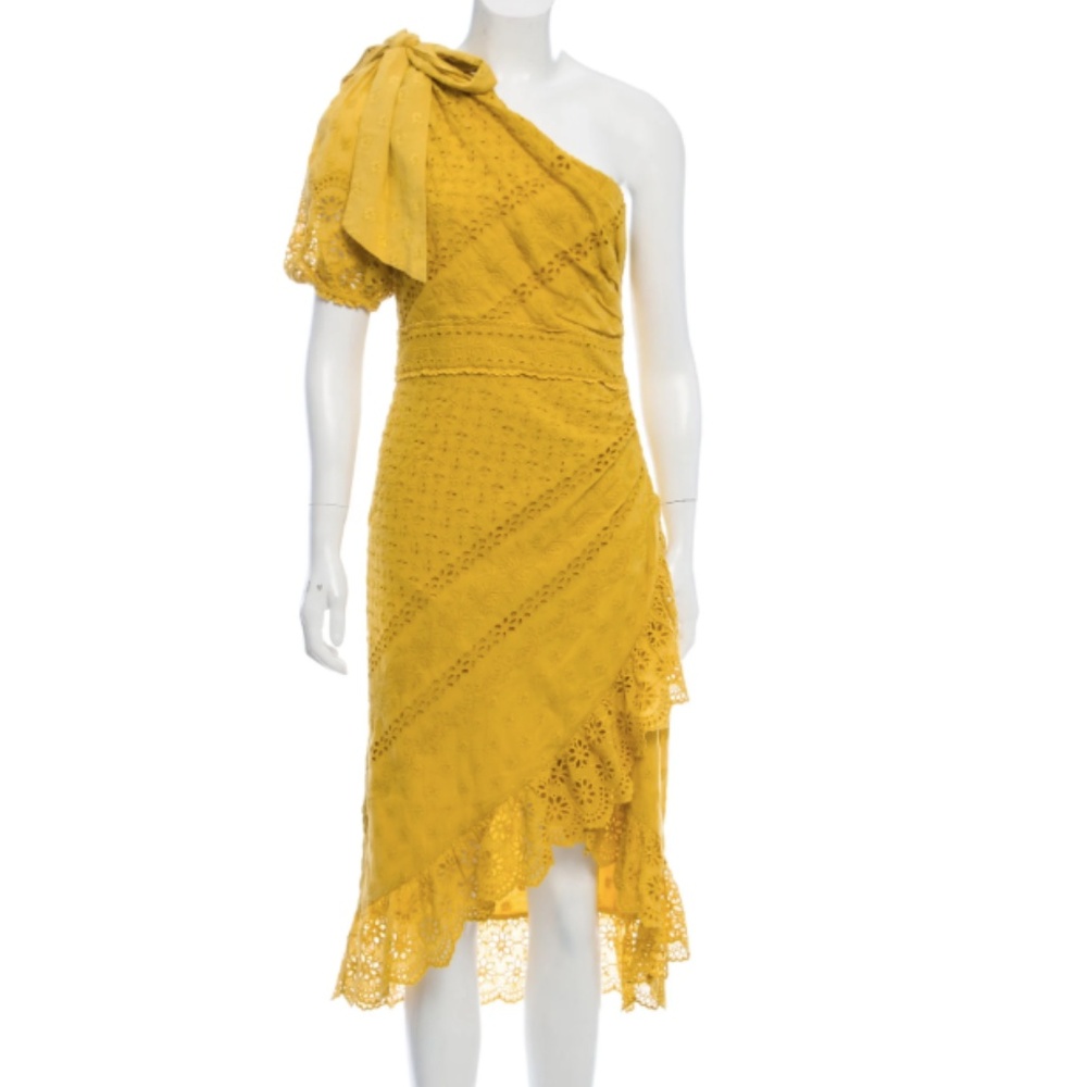 ULLA JOHNSON - One-Shoulder Midi Dres